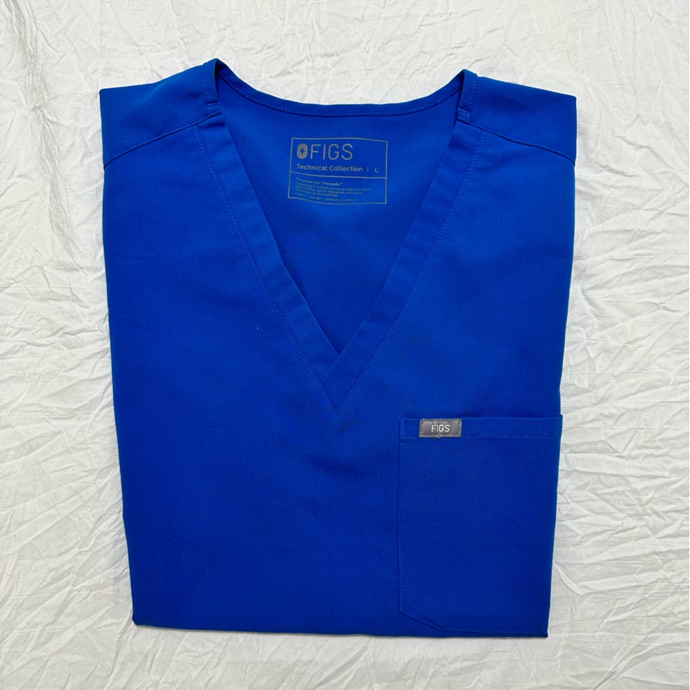 FIGS Royal Blue Catarina Scrub Top